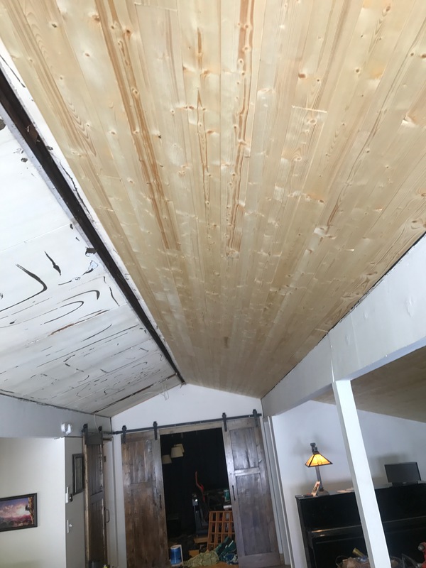 Tongue and Groove Living Room Ceiling | dave eddy